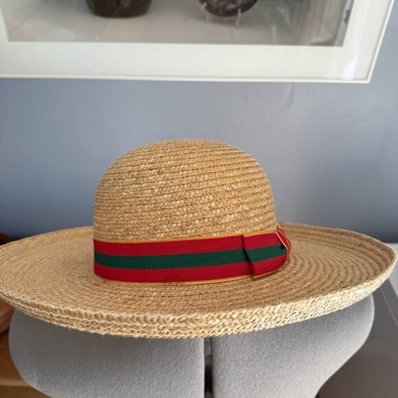 Vintage 80s Banana Republic Wide Brim Straw Raffia Sun Hat main image 8